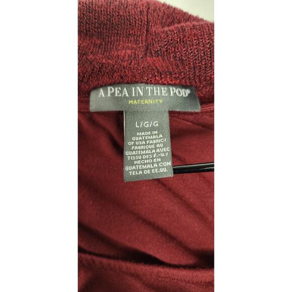 A PEA IN THE POD RED COWL NECK LONG SLEEVE MATERNITY SWEATER SIZE LARGE - Picture 8 of 8